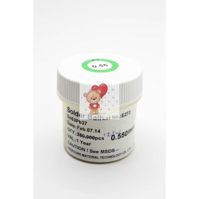 Припой шариковый BGA 0.55 мм 250000шт Припой шариковый BGA 0.55 мм 250000шт