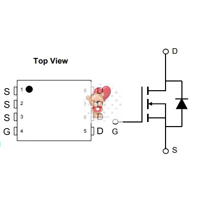 Микросхема AON6372 N-Channel MOSFET 30V 47A