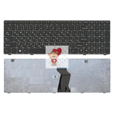 Клавиатура для ноутбука Lenovo Z580 серая рамка p/n: 25-201846 Клавиатура для ноутбука Lenovo Z580 серая рамка p/n: 25-201846