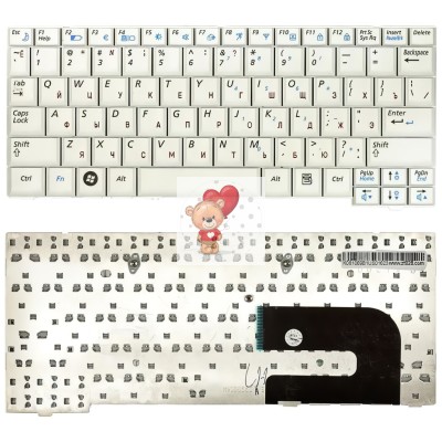 Клавиатура для ноутбука Samsung N110 Белая p/n: BA59-02419Q, BA59-02419R, BA59-02697C