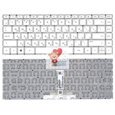 Клавиатура для HP 14-BP Белая p/n: NSK-XCGSV, 9Z.NE0SV.G0R Клавиатура для HP 14-BP Белая p/n: NSK-XCGSV, 9Z.NE0SV.G0R