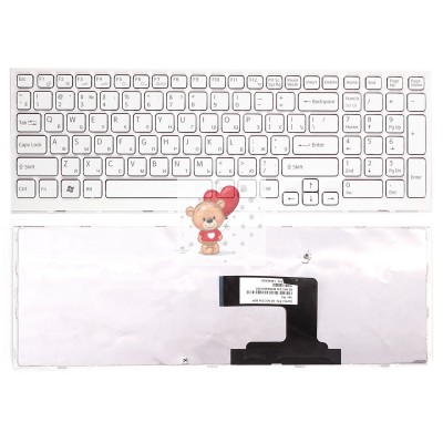 Клавиатура для ноутбука Sony VPC-EL Белая p/n: 148969261, 9Z.N5CSW.B0R, 6431486, 904MQ07, 148969211