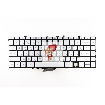 Клавиатура для HP 13-ba Серебро с подсветкой p/n: 9Z.NHCBC.10U, NSK-XY1BC, PK132V62A10, 7J20B0