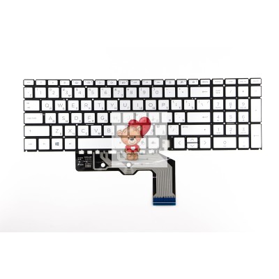 Клавиатура для HP Envy x360 15-ED Серебро с подсветкой p/n: PK132UR1A05 9Z.NHBBC.10R