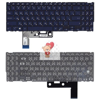 Клавиатура для ноутбука Asus UX533F Темно-синяя с белой подсветкой p/n: SN2580BL2 0KNB0-563PRU99 Клавиатура для ноутбука Asus UX533F Темно-синяя с белой подсветкой p/n: SN2580BL2 0KNB0-563PRU99