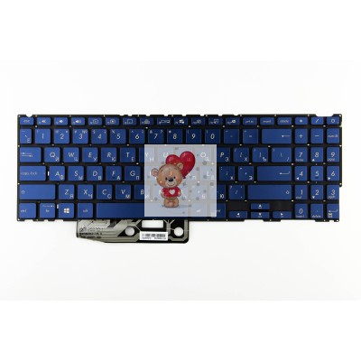 Клавиатура для ноутбука Asus UX533F Темно-синяя с белой подсветкой p/n: SN2580BL2 0KNB0-563PRU99
