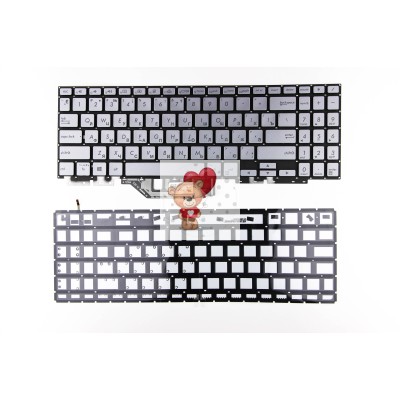 Клавиатура для Asus UX562F Серебро с подсветкой p/n: SN2582BL1SG 0KN1-752US16 0KNB0-563HUS00 Клавиатура для Asus UX562F Серебро с подсветкой p/n: SN2582BL1SG 0KN1-752US16 0KNB0-563HUS00