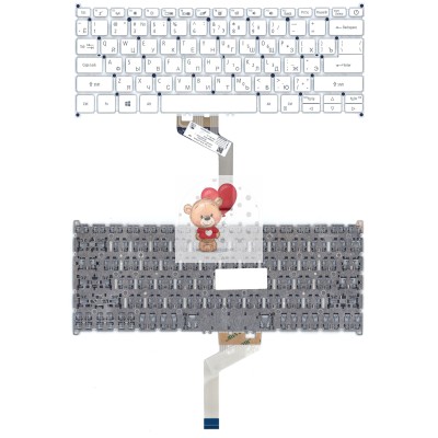 Клавиатура для Acer Swift 7 SF714-52T Белая