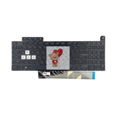 Клавиатура для Asus FX507ZE с подсветкой Черная p/n: 90NR09F1-R31RU0