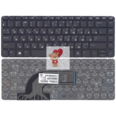 Клавиатура для HP Probook 440 G1 с подсветкой без рамки p/n: 780168-BA1, 9Z.N9JBV.B1F