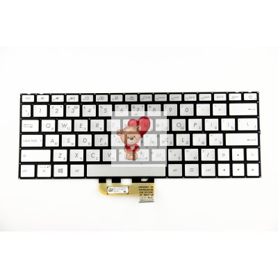 Клавиатура для Asus UX333FA Серебро p/n: NSK-WU0LN-A02, 9ZNFTLN00 Клавиатура для Asus UX333FA Серебро p/n: NSK-WU0LN-A02, 9ZNFTLN00
