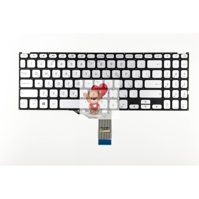 Клавиатура для Asus X512DA Серебро с подсветкой