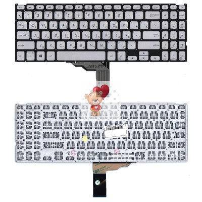 Клавиатура для Asus X512DA Серебро с подсветкой Клавиатура для Asus X512DA Серебро с подсветкой