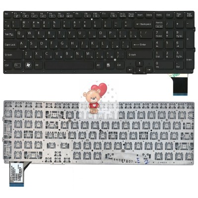 Клавиатура для ноутбука Sony VPC-SE Черная без подсветки p/n: 148986151, 9Z.N6CBF.20R, NSK-SE2BF