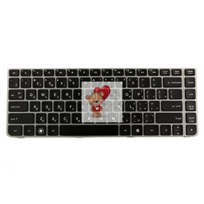 Клавиатура для HP Probook 4430s Черная c серой рамкой p/n: NSK-CB0SV, 9Z.N6LSV.00R
