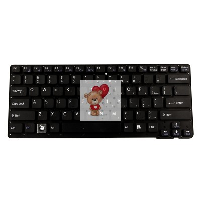 Клавиатура для ноутбука Sony SVE14A Белая с голубым p/n: 9Z.N6BBF.D0R, 149115111RU, 9Z.N6BBF.R0