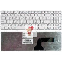 Клавиатура для Asus N53 Белая p/n: KJ3, NSK-UGC0R, NSK-UG60R