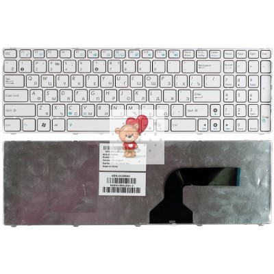 Клавиатура для Asus N60 Белая p/n: KJ3, NSK-UGC0R, NSK-UG60R