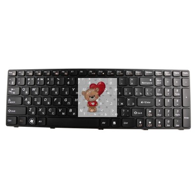 Клавиатура для ноутбука Lenovo Y570 Черная рамка p/n: Y570-RU, MP-10K5, 25011789, MP-10K53SU-686