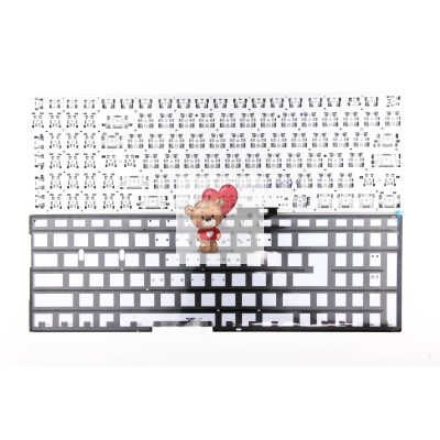 Клавиатура для Asus Q501L c подсветкой Черная с белыми клавишами p/n: 0KNB0-662LCS00 Клавиатура для Asus Q501L c подсветкой Черная с белыми клавишами p/n: 0KNB0-662LCS00