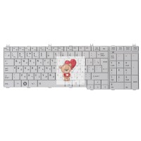 Клавиатура для ноутбука Toshiba C660 Белая p/n: NSK-TN00R, NSK-TN0SC, NSK-TN0SU