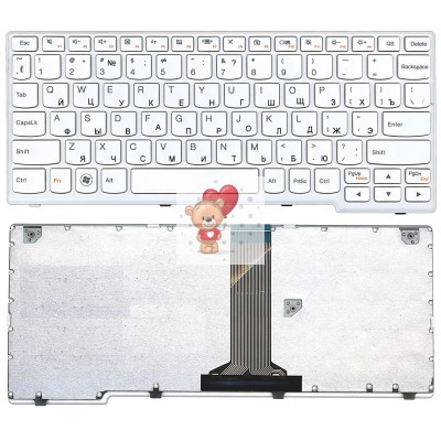 Клавиатура для ноутбука Lenovo U160 Белая p/n: 25-010581 Клавиатура для ноутбука Lenovo U160 Белая p/n: 25-010581