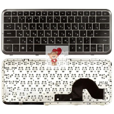 Клавиатура для HP DM3-1000 с серой рамкой p/n: NSK-HKU0R, 9Z.N2X82.U0R, MP-09C93SU6E453