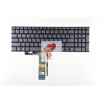 Клавиатура для ноутбука Lenovo V15 G1-IML Серая с подсветкой p/n: SN20W65119 Клавиатура для ноутбука Lenovo V15 G1-IML Серая с подсветкой p/n: SN20W65119