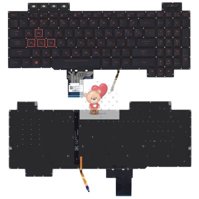 Клавиатура для Asus FX505DV Red WASD p/n: 90NR00S1-R31RU0 V170762ES1 OKN1-5J1RU21