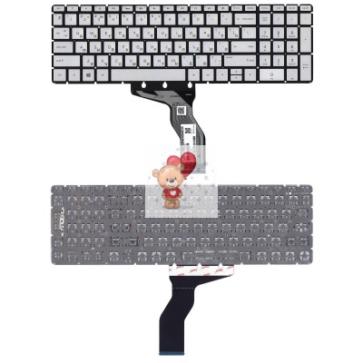 Клавиатура для HP 15-bs Серебро p/n: 925008-001, PK132043A00 Клавиатура для HP 15-bs Серебро p/n: 925008-001, PK132043A00
