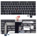 Клавиатура для ноутбука Lenovo T460 Yoga 14 с серебристой рамкой p/n: 00UR200, 57Y005A, SN20J35624