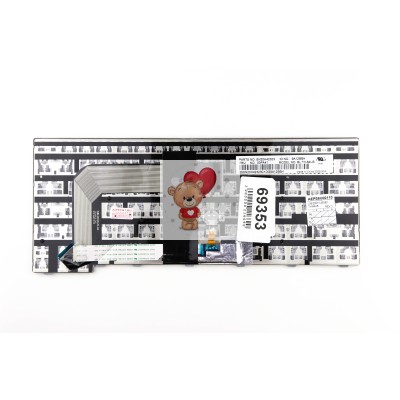 Клавиатура для ноутбука Lenovo T460 Yoga 14 с серебристой рамкой p/n: 00UR200, 57Y005A, SN20J35624