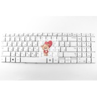 Клавиатура для ноутбука Samsung 370R5E Белая горизонтальный Enter p/n: BA5903619, BA59-03619C