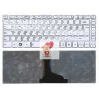 Клавиатура для ноутбука Toshiba L840 Белая с рамкой p/n: 9Z.N7SSQ.001