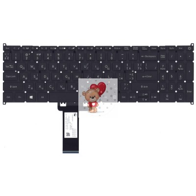 Клавиатура для Acer A715-74G без подсветки p/n: 94704E3BK201, ACM16P53UA, NKI15130TD