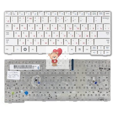 Клавиатура для ноутбука Samsung NF110 Белая p/n: BA59-02862C, BA59-02862D, CNBA5902862CBIL, CNBA5902