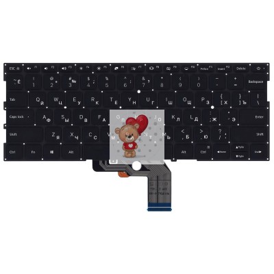 Клавиатура для ноутбука Xiaomi Air 13.3 Черная с подсветкой p/n: 490.09U07.0D01