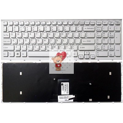 Клавиатура для ноутбука Sony VPC-EB Белая p/n: 148792871, V111678A, 550102M14-203-G