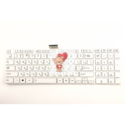 Клавиатура для ноутбука Toshiba L850 Белая с рамкой p/n: NSK-TV0SV, NSK-TV0SU, NSK-TT