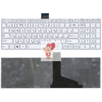 Клавиатура для ноутбука Toshiba L855 Белая с рамкой p/n: NSK-TV0SV, NSK-TV0SU, NSK-TT