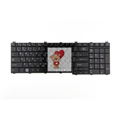 Клавиатура для ноутбука Toshiba C650 глянцевая p/n: NSK-TN00R, NSK-TN0SC, NSK-TN0SU