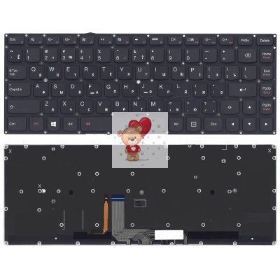 Клавиатура для ноутбука Lenovo Yoga 900-13ISK с подсветкой p/n: SN20H56001, PK130YV3A07, LCM15A5 Клавиатура для ноутбука Lenovo Yoga 900-13ISK с подсветкой p/n: SN20H56001, PK130YV3A07, LCM15A5