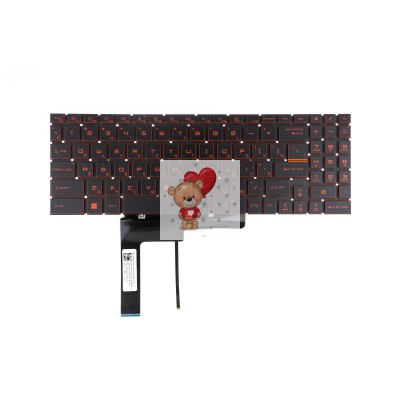 Клавиатура для MSI GF66 Red с подсветкой p/n: NSK-FG0DBN 9Z.NK1BN.D01 Клавиатура для MSI GF66 Red с подсветкой p/n: NSK-FG0DBN 9Z.NK1BN.D01