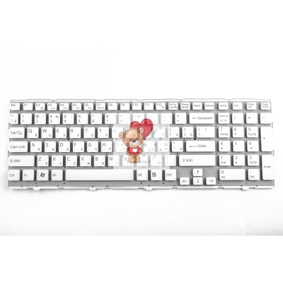 Клавиатура для ноутбука Sony VPC-EE Белая без рамки p/n: V116646B, AENE7700010, 148915581