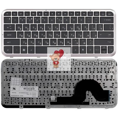 Клавиатура для HP DM3-1000 с бронзовой рамкой p/n: NSK-HKU0R, 9Z.N2X82.U0R, MP-09C93SU6E453