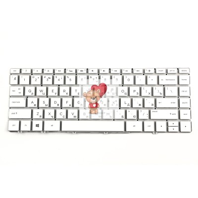 Клавиатура для HP 13-AF V2 Белая с подсветкой p/n: PK1321W1B00, SN7162BL1, SG-88710-XUA