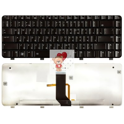 Клавиатура для HP Pavilion DV3-2000 с подсветкой p/n: NSK-H7L0R 9J.N0E82.L0R, PK1306T2C06, NSK-H5Y0R
