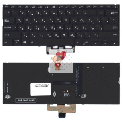 Клавиатура для Asus UX433FA Черная с подсветкой p/n: 0KNB0-262GUA00 Клавиатура для Asus UX433FA Черная с подсветкой p/n: 0KNB0-262GUA00