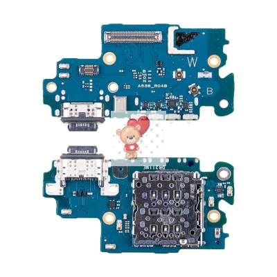 Шлейф для Samsung A536B Galaxy A53 5G плата системный разъем/разъем SIM/микрофон - Премиум Шлейф для Samsung A536B Galaxy A53 5G плата системный разъем/разъем SIM/микрофон - Премиум