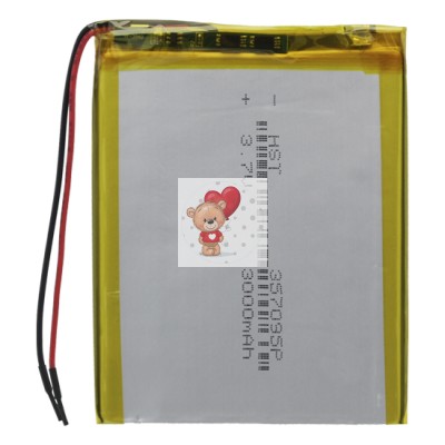 Аккумуляторная батарея универсальная 357095p 3,7v Li-Pol 3000 mAh 3.5*70*95 mm